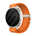Samsung Galaxy Watch 8 Classic outdoor nylon band met P-buckle (oranje met zilver)