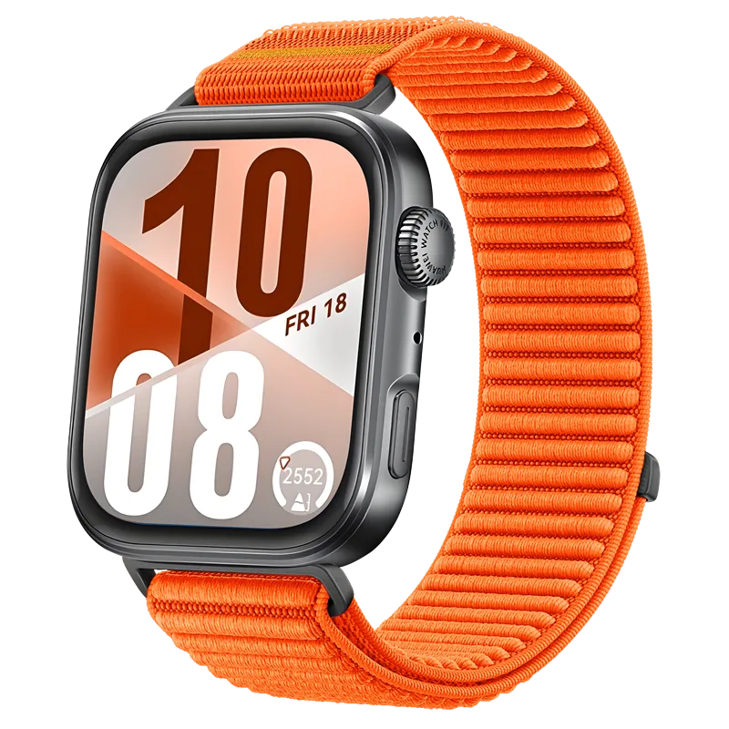 Huawei Watch Fit 4 nylon wave bandje (oranje)