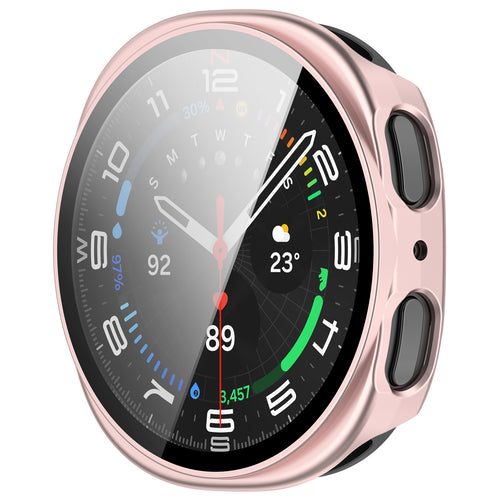 Samsung Galaxy Watch 8 - 40mm / 9 - 40mm hard case met glas (roze)