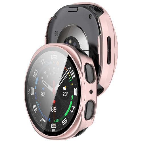 Samsung Galaxy Watch 8 - 40mm / 9 - 40mm hard case met glas (roze)