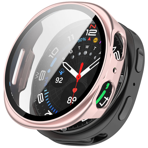 Samsung Galaxy Watch 8 - 40mm / 9 - 40mm hard case met glas (roze)
