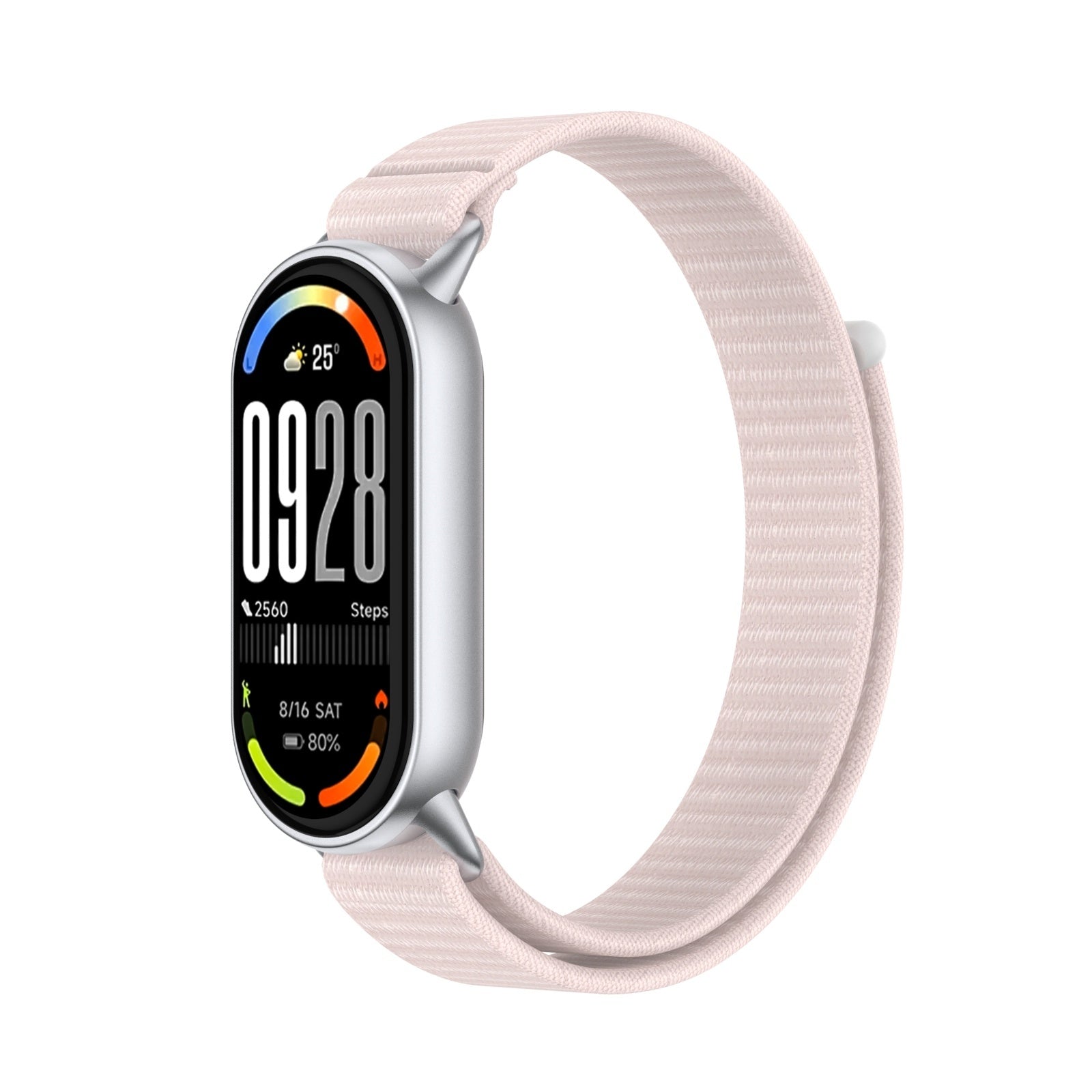 Xiaomi Smart Band 9 modern nylon band (lichtroze)
