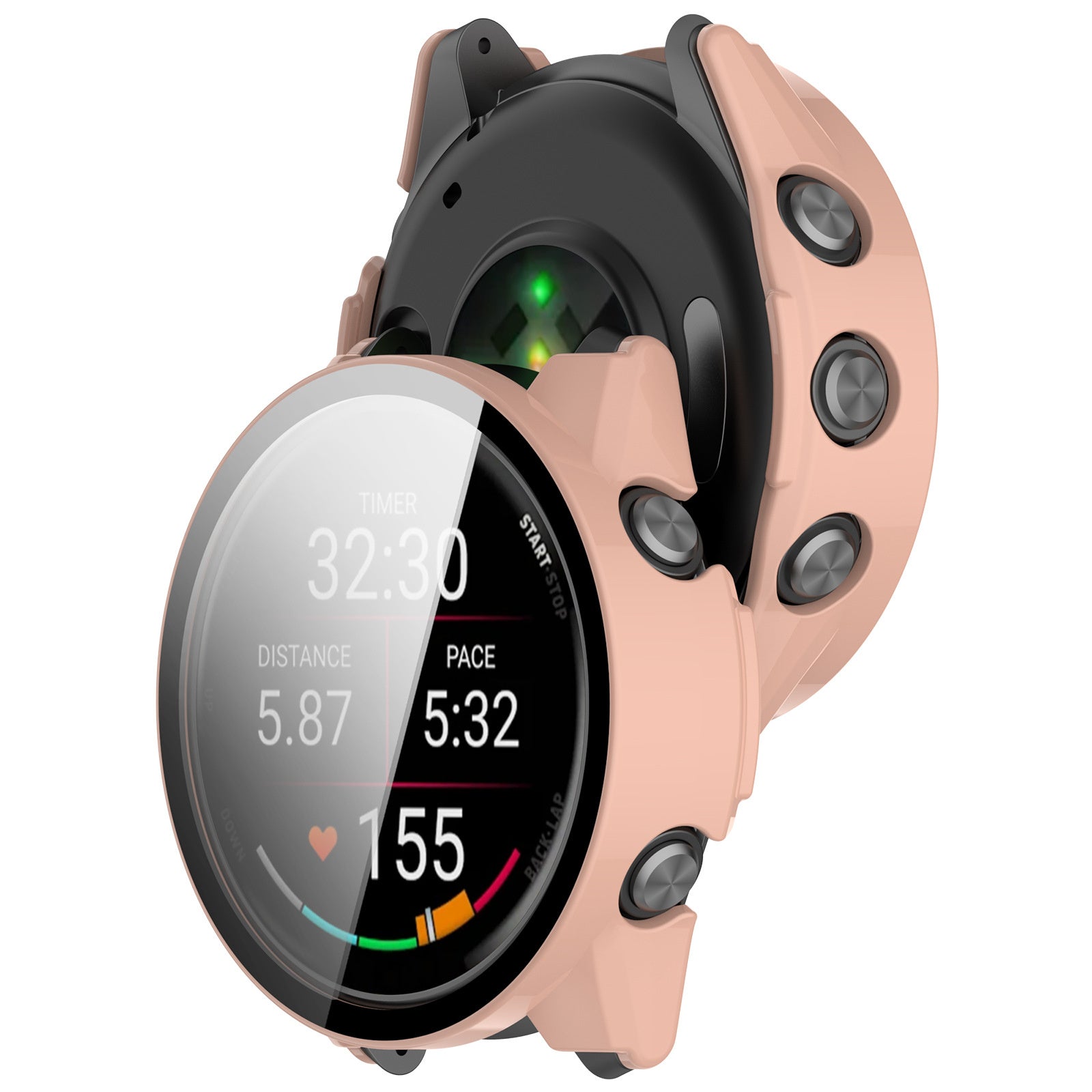 Garmin Forerunner 570 - 42mm hard case met glas (roze)