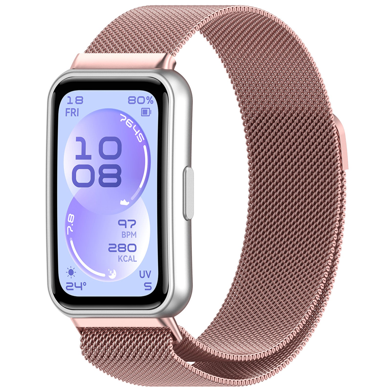 Huawei Band 11 Milanese band (roze)