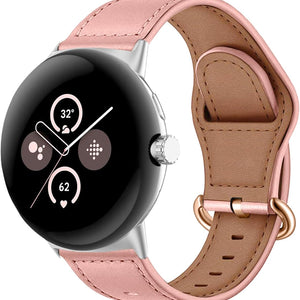 Google Pixel Watch 3 - 41mm leren gesp band (roze)