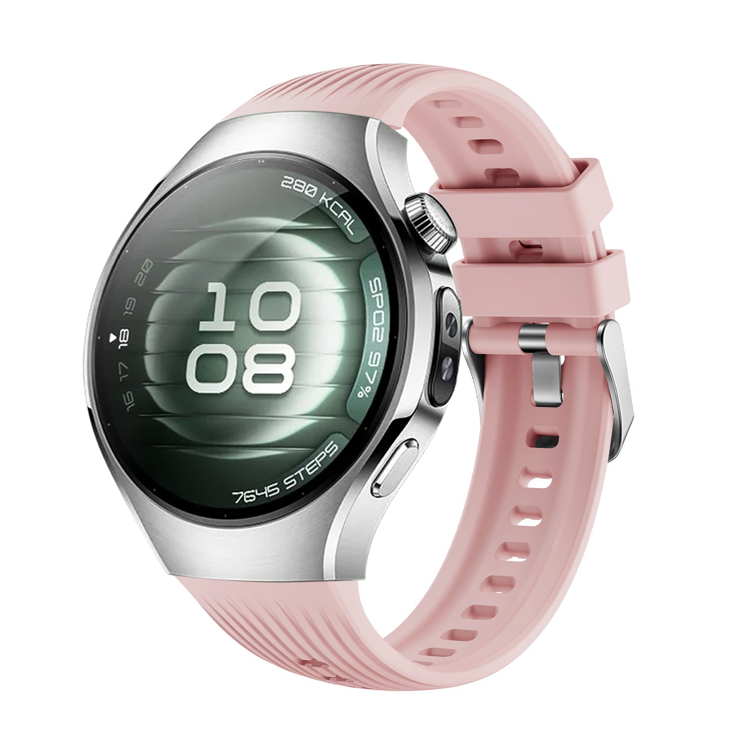 Huawei Watch 5 - 42mm siliconen bandje 'perfect fit' (roze)