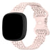 Fitbit Versa 4 siliconen bandje met patroon (lichtroze)