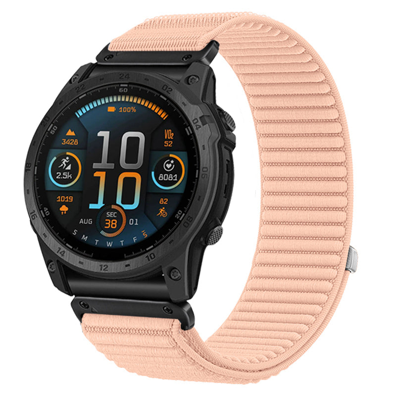 Garmin Fenix 7s wave nylon band (roze)