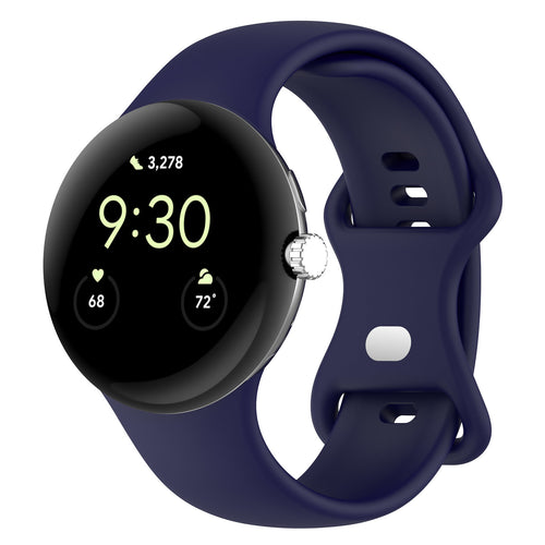 Google Pixel Watch 3 - 41mm Classic siliconen bandje (donkerblauw)