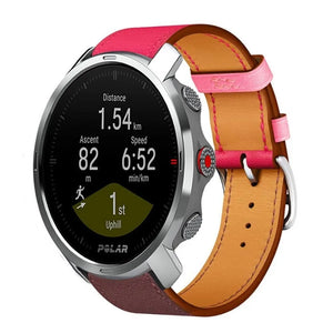 Leather Strap 'Duo', on a watch, 3/4 front view