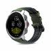 Polar Grit X siliconen / leren bandje (zwart/groen)