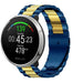 Polar Unite stalen band (blauw/goud)