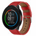 Polar Pacer leren bandje (rood)