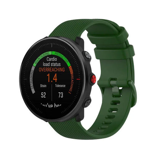Polar Vantage V3 luxe siliconen bandje (legergroen)