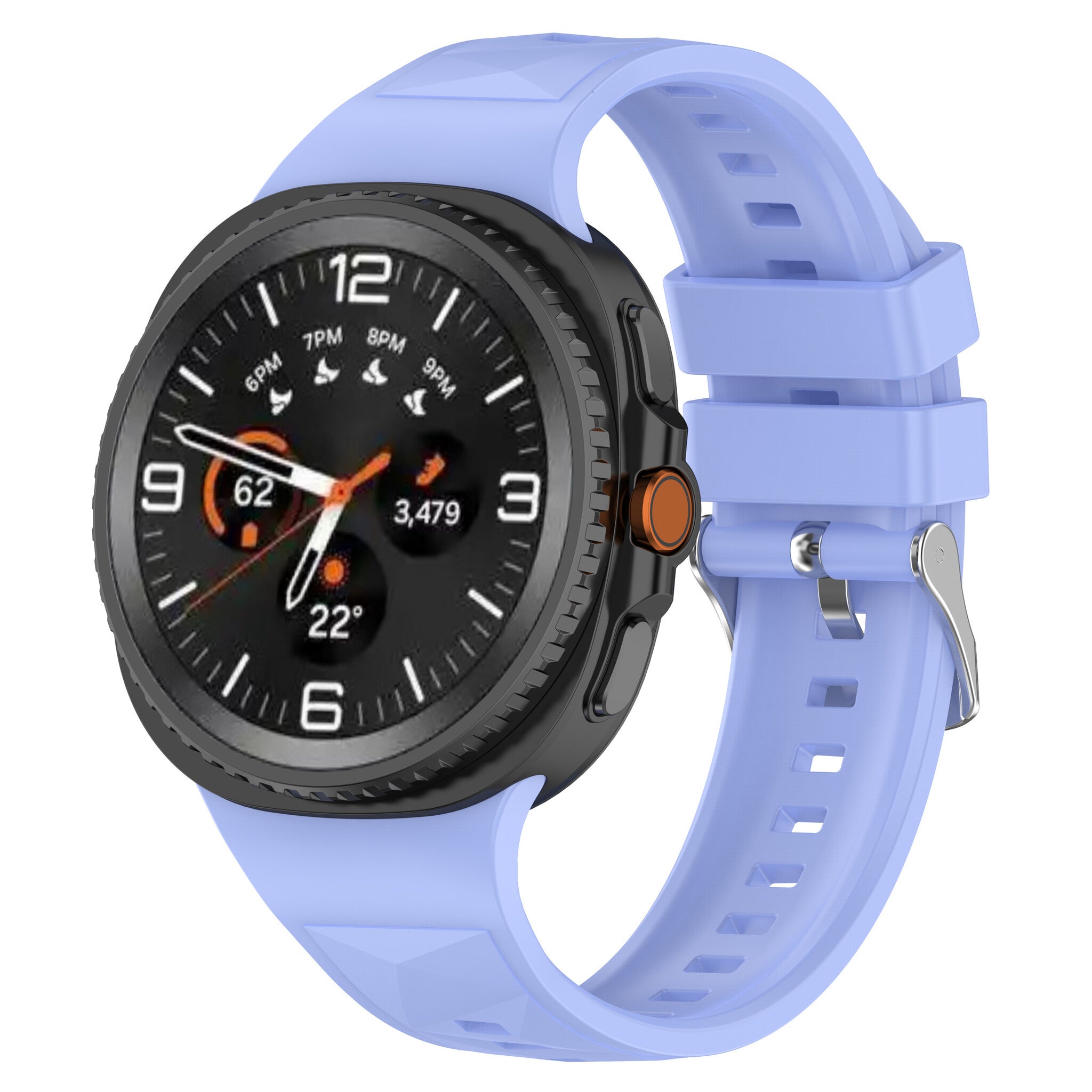 Samsung Galaxy Watch 9 - 44mm diamond silicone band (paars)