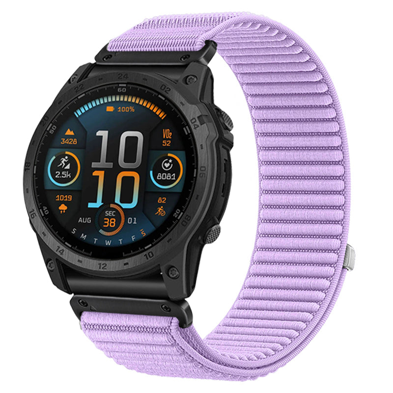 Garmin Fenix 7s wave nylon band (lichtpaars)