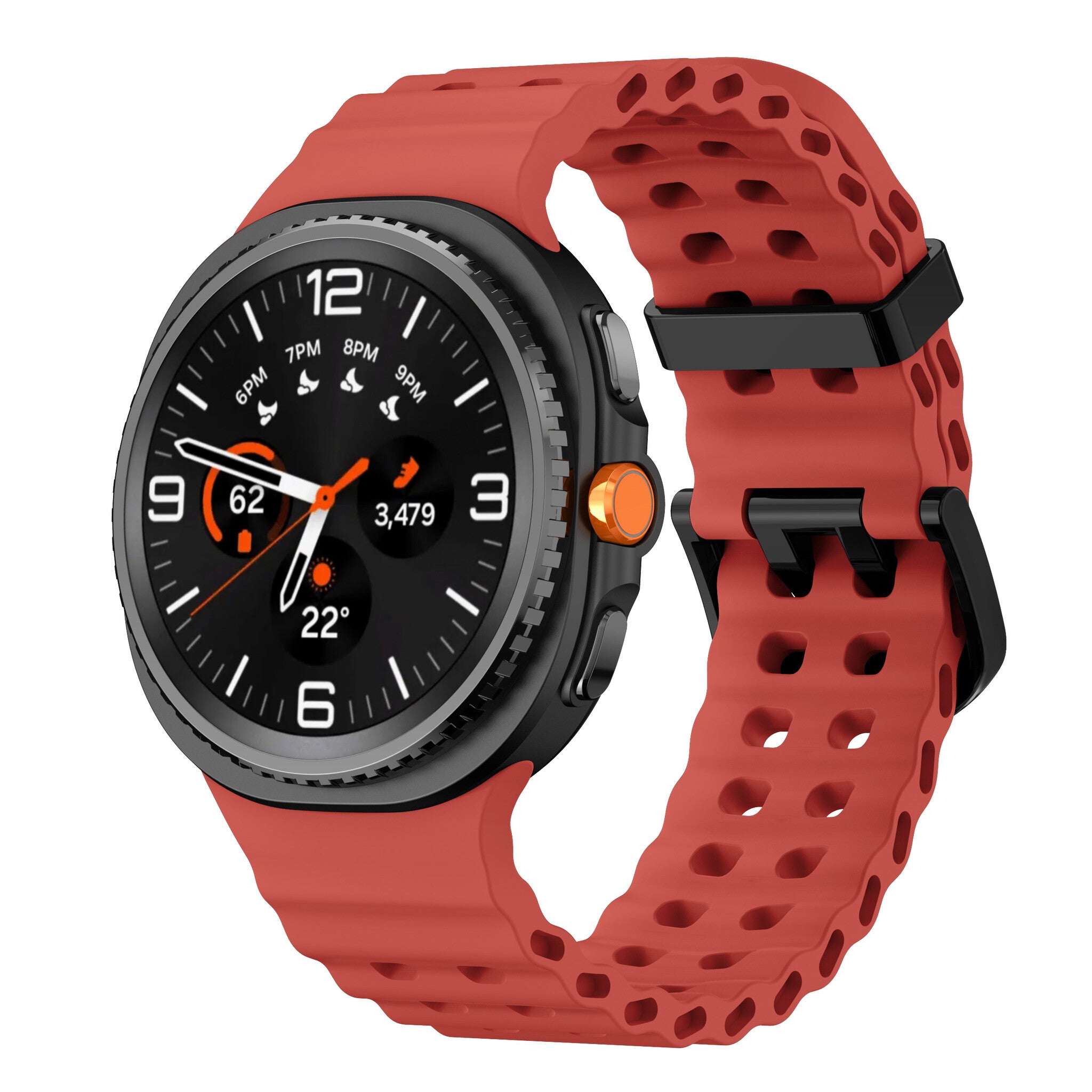 Samsung Galaxy Watch 9 - 44mm Ocean Strap (Red)