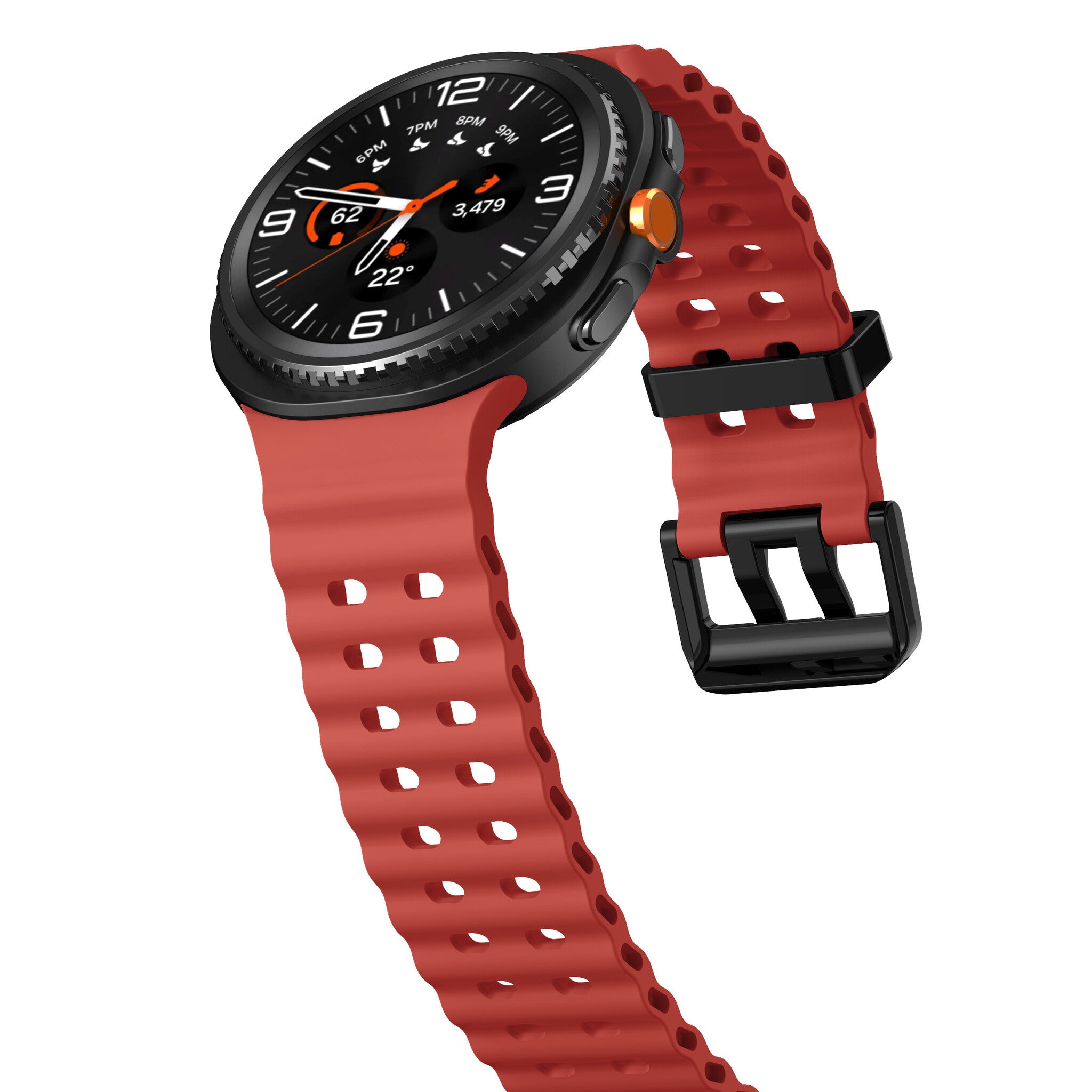 Samsung Galaxy Watch 9 - 44mm Ocean Strap (Red)