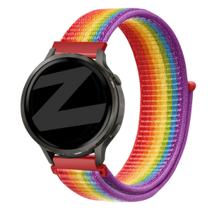 Bandz Garmin Forerunner 265s nylon loop band (regenboog)