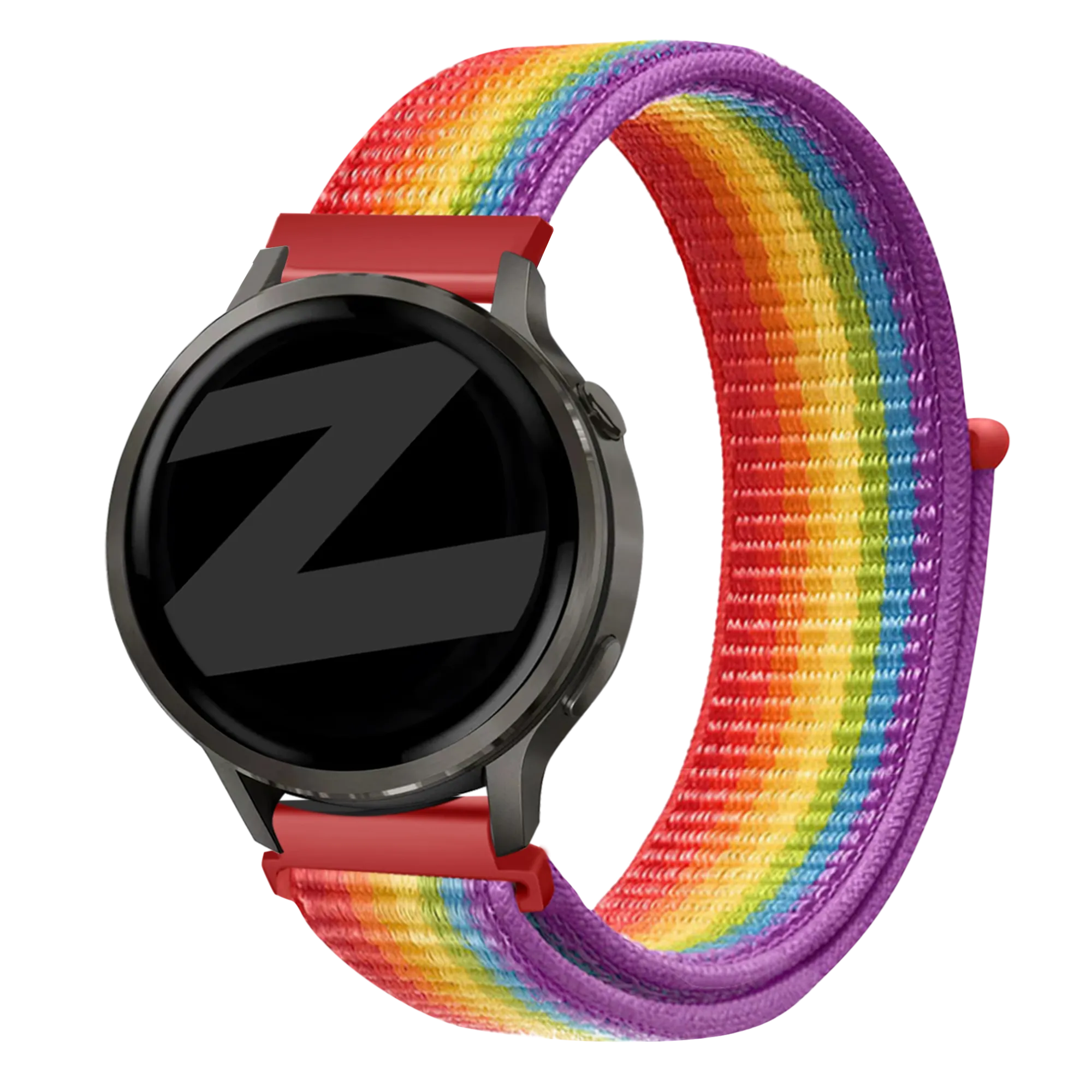 Bandz Garmin Forerunner 265s nylon loop band (regenboog)