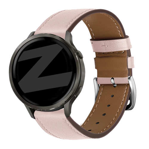 Bandz Garmin Vivomove Style lederen band 'Deluxe' (roze)