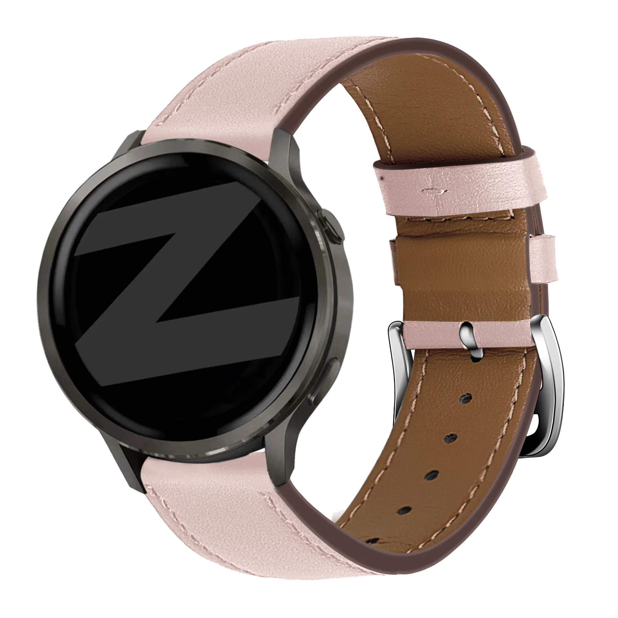 Bandz Garmin Approach S42 lederen band 'Deluxe' (roze)