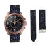 Samsung Galaxy Watch 3 41mm leren glitter bandje (zwart) 