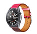 Samsung Galaxy Watch 3 leren bandje 45mm (knalroze/roodbruin)