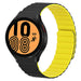 Samsung Galaxy Watch 4 40mm Magnetic Silicone Strap Perfect Fit (Black/Yellow)