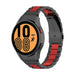 Samsung Galaxy Watch 4 - 44mm stalen schakel band (zwart/rood)