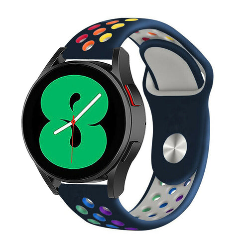Silicone Sport Strap, on a watch, 3/4 front view