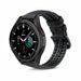 Samsung Galaxy Watch 4 Classic 42mm siliconen / leren bandje  (zwart)