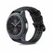 Samsung Galaxy Watch 42mm leren/siliconen band (zwart)