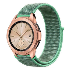 Nylon Strap, mint, on a watch, 3/4 front view