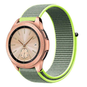 Nylon Strap, fluorescent, on a watch, 3/4 front view