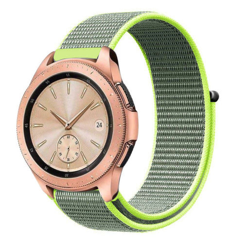 Nylon Strap, fluorescent, on a watch, 3/4 front view