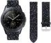 Samsung Galaxy Watch 42mm leren glitter band (zwart)