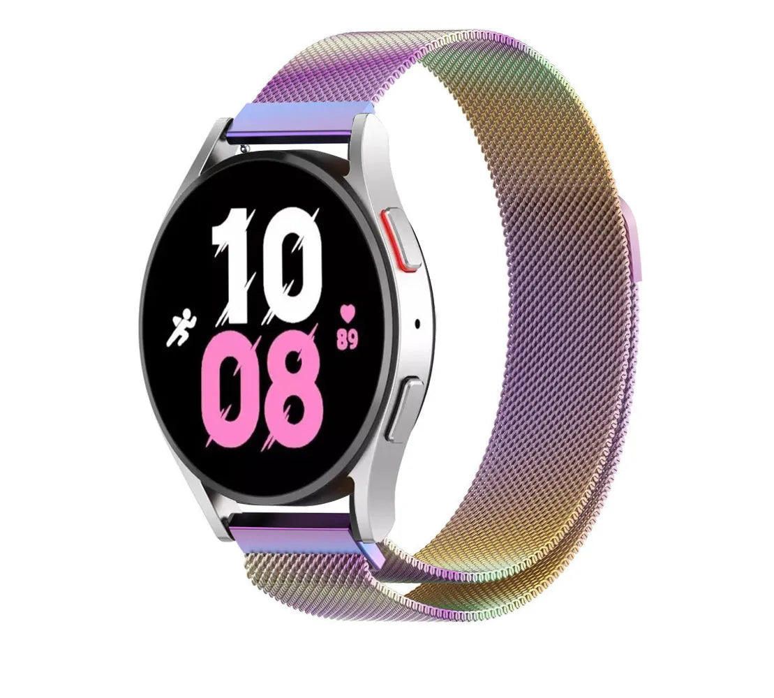 Milanese Strap, on a watch, 3/4 front view