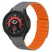 Samsung Galaxy Watch 5 Pro magnetisch siliconen bandje (grijs/oranje)