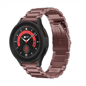 Steel Strap, bronze, on a watch, 3/4 front view