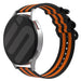 Huawei Watch Ultimate 2 nylon gesp bandje (zwart/oranje)