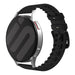 Samsung Galaxy Watch 5 Pro siliconen / leren bandje  (zwart)