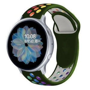 Silicone Sport Strap, on a watch, 3/4 front view