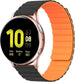 Samsung Galaxy Watch Active magnetisch siliconen bandje (zwart/oranje)