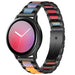 Samsung Galaxy Watch Active stalen resin band (zwart/kleurrijk)