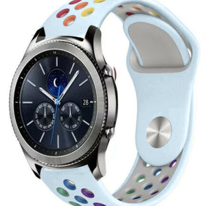 Silicone Sport Strap, on a watch, 3/4 front view