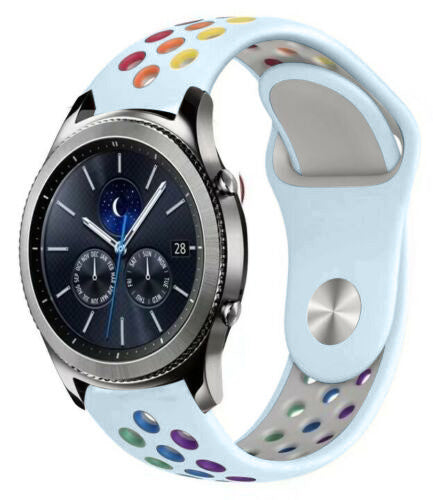 Silicone Sport Strap, on a watch, 3/4 front view