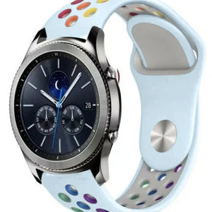 Silicone Sport Strap, on a watch, 3/4 front view
