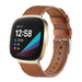 Fitbit Sense bandje leer (strak bruin)