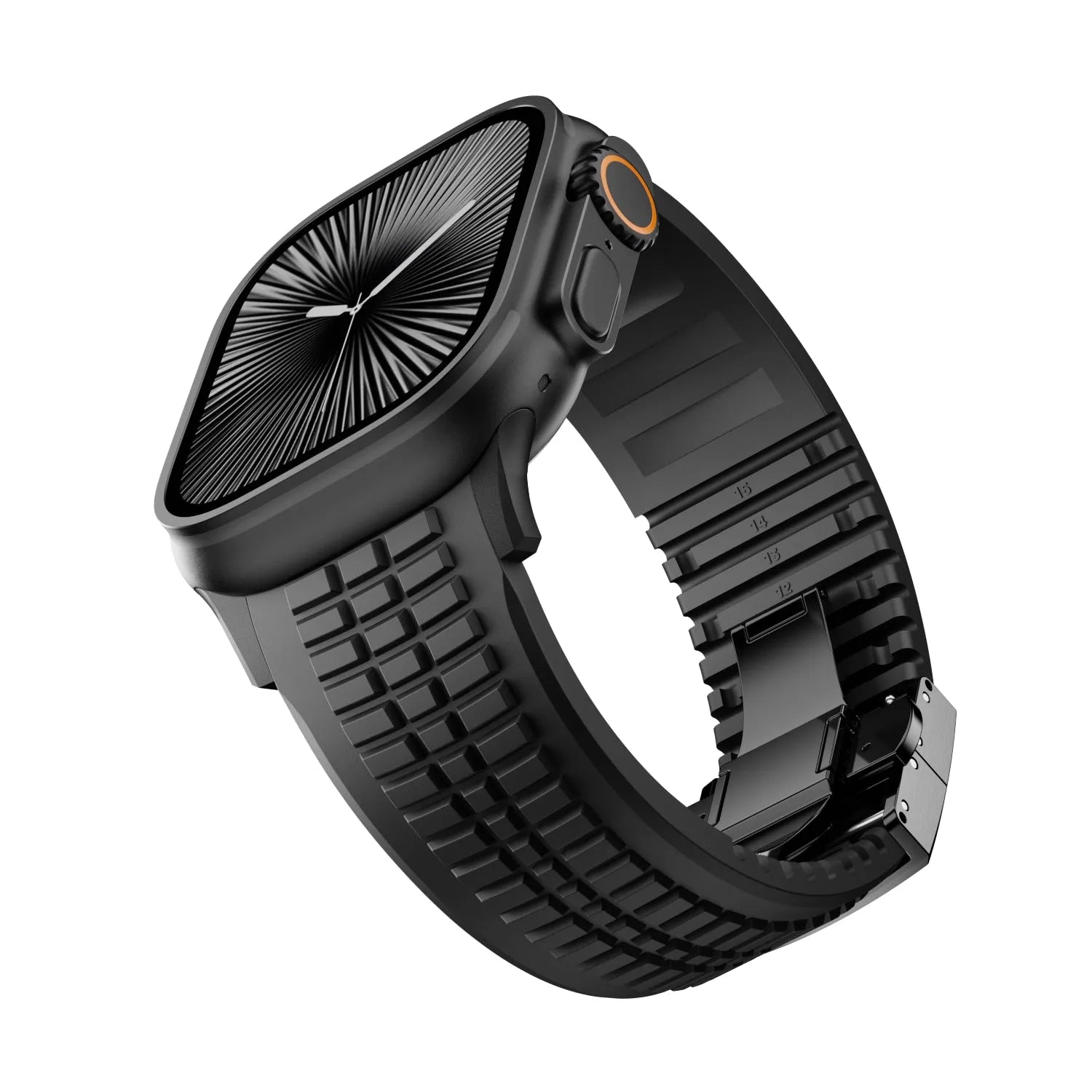Apple Watch premium silicone band (zwart)